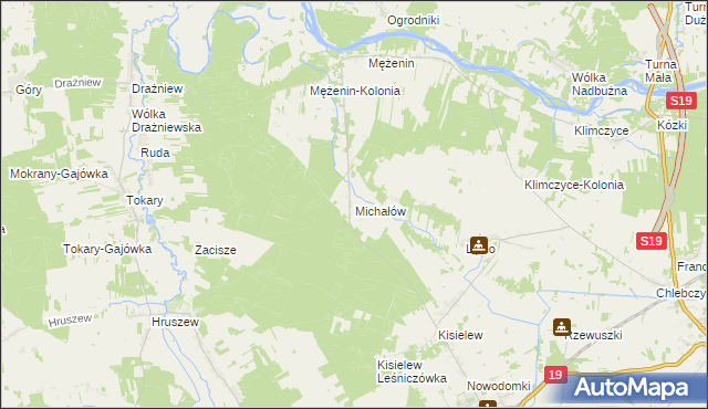 mapa Michałów gmina Platerów, Michałów gmina Platerów na mapie Targeo