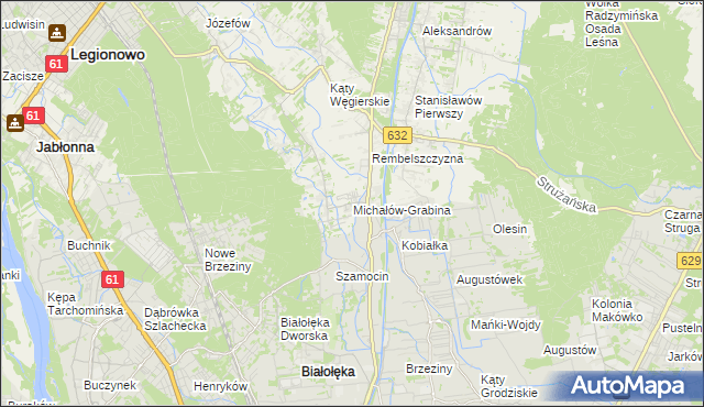 mapa Michałów-Grabina, Michałów-Grabina na mapie Targeo