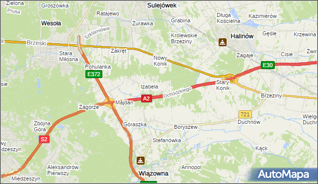 mapa Michałówek gmina Wiązowna, Michałówek gmina Wiązowna na mapie Targeo
