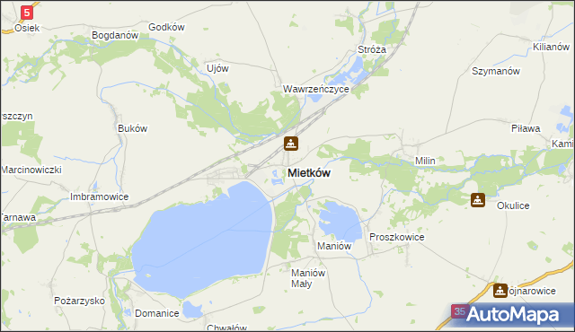 mapa Mietków, Mietków na mapie Targeo