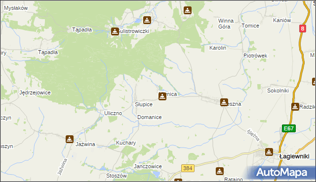 mapa Młynica, Młynica na mapie Targeo