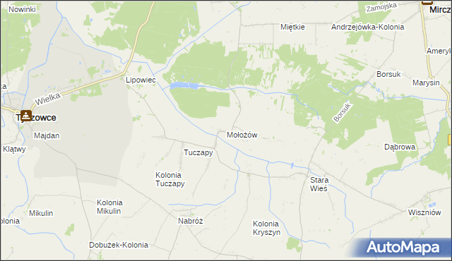 mapa Mołożów, Mołożów na mapie Targeo