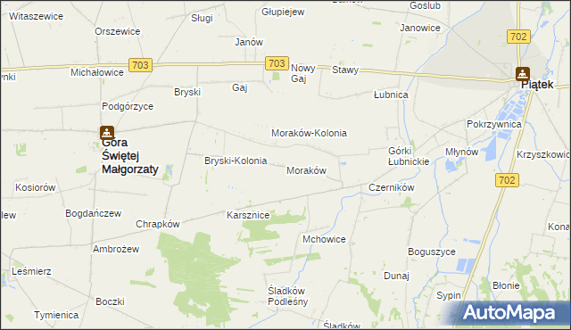 mapa Moraków, Moraków na mapie Targeo