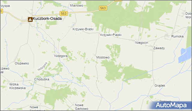 mapa Mostowo gmina Szreńsk, Mostowo gmina Szreńsk na mapie Targeo