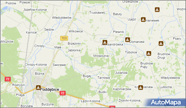 mapa Mrowiczna, Mrowiczna na mapie Targeo