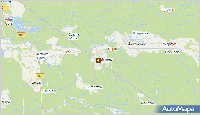 mapa Murów, Murów na mapie Targeo