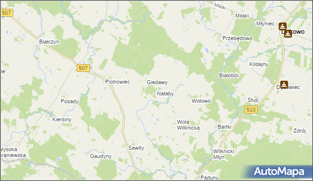 mapa Nałaby, Nałaby na mapie Targeo