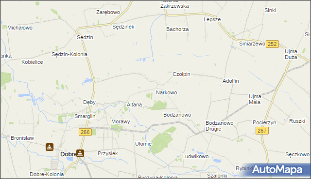 mapa Narkowo, Narkowo na mapie Targeo