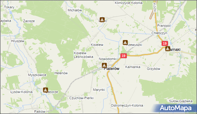 mapa Nowodomki, Nowodomki na mapie Targeo