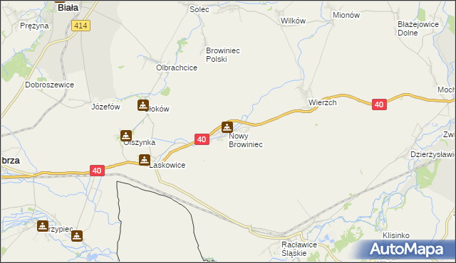 mapa Nowy Browiniec, Nowy Browiniec na mapie Targeo