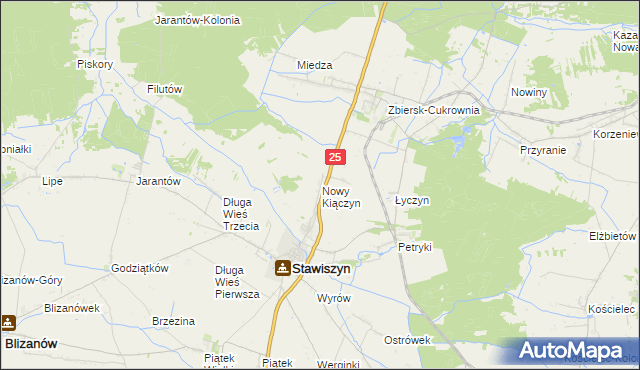 mapa Nowy Kiączyn, Nowy Kiączyn na mapie Targeo