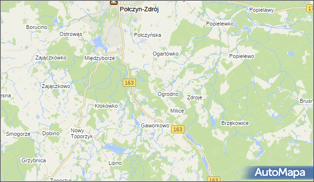 mapa Ogrodno, Ogrodno na mapie Targeo