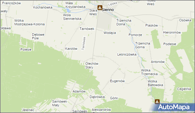 mapa Olechów Nowy, Olechów Nowy na mapie Targeo