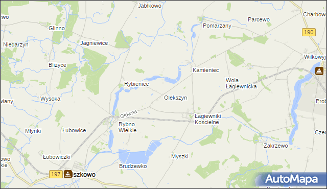 mapa Olekszyn, Olekszyn na mapie Targeo