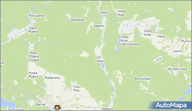 mapa Orli Dwór, Orli Dwór na mapie Targeo