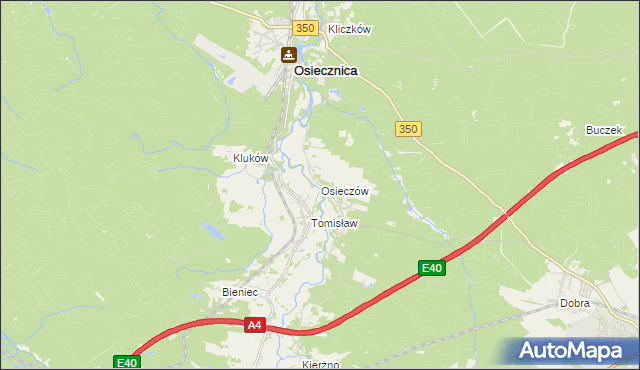 mapa Osieczów, Osieczów na mapie Targeo