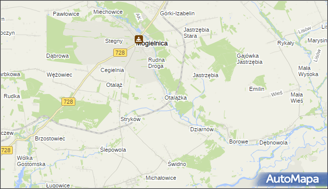 mapa Otalążka, Otalążka na mapie Targeo