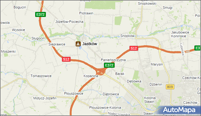 mapa Panieńszczyzna, Panieńszczyzna na mapie Targeo