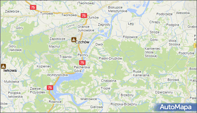 mapa Piaski-Drużków, Piaski-Drużków na mapie Targeo