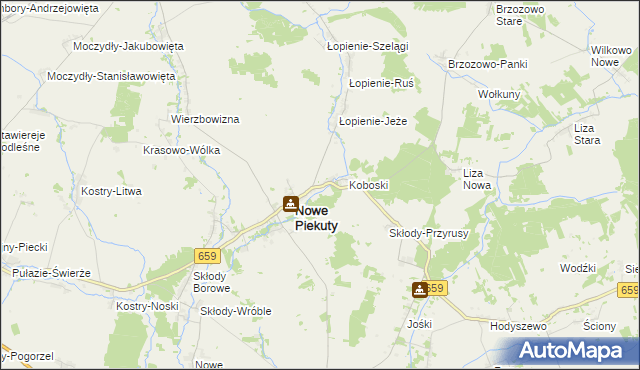 mapa Piekuty-Urbany, Piekuty-Urbany na mapie Targeo