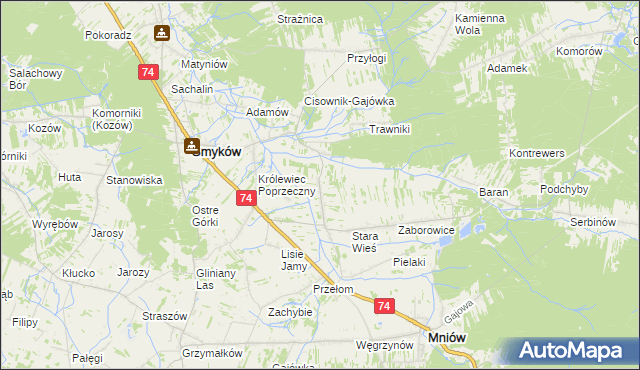 mapa Pieradła, Pieradła na mapie Targeo