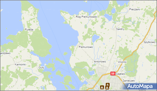 mapa Pierkunowo, Pierkunowo na mapie Targeo