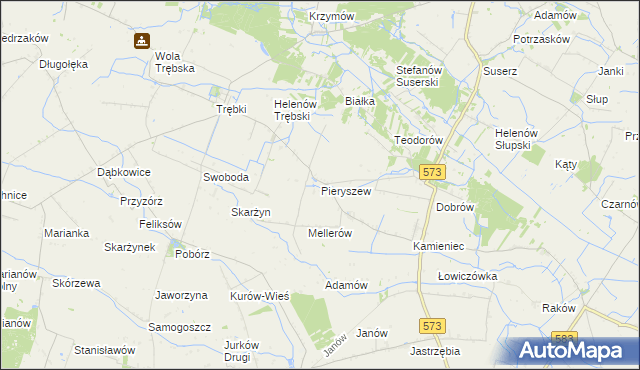 mapa Pieryszew, Pieryszew na mapie Targeo