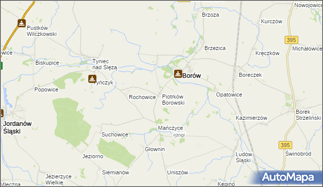 mapa Piotrków Borowski, Piotrków Borowski na mapie Targeo