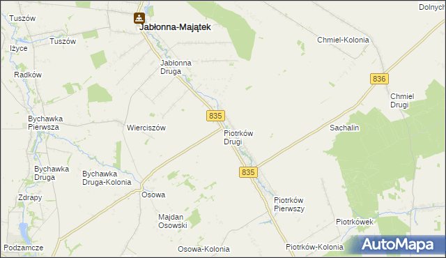 mapa Piotrków Drugi, Piotrków Drugi na mapie Targeo
