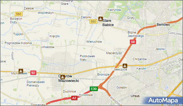 mapa Piotrkówek Duży, Piotrkówek Duży na mapie Targeo