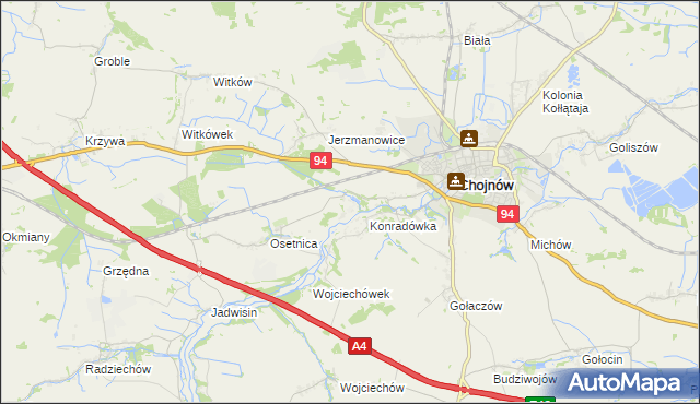 mapa Piotrowice gmina Chojnów, Piotrowice gmina Chojnów na mapie Targeo