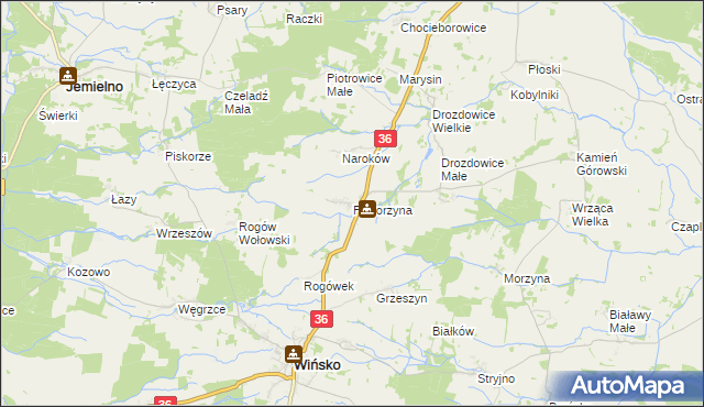 mapa Piskorzyna, Piskorzyna na mapie Targeo