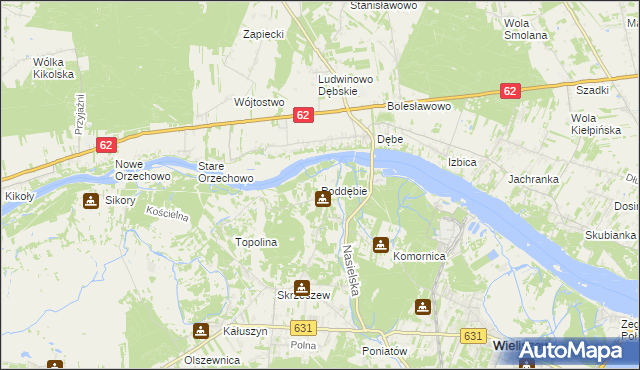 mapa Poddębie, Poddębie na mapie Targeo