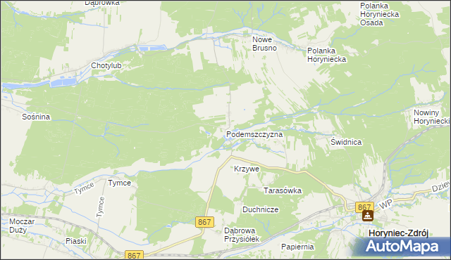 mapa Podemszczyzna, Podemszczyzna na mapie Targeo