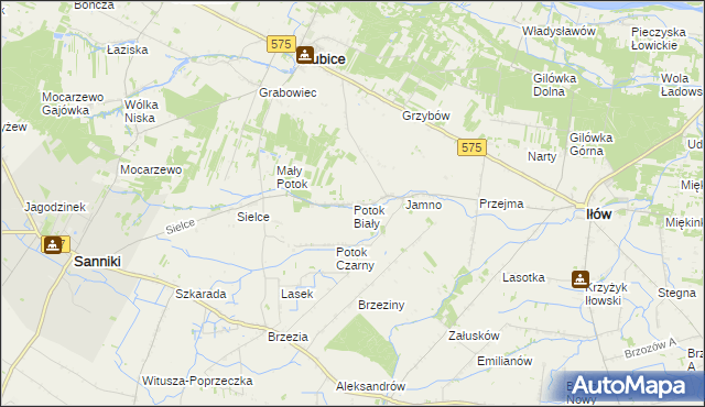 mapa Potok Biały, Potok Biały na mapie Targeo