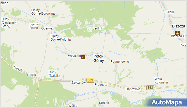 mapa Potok Górny, Potok Górny na mapie Targeo