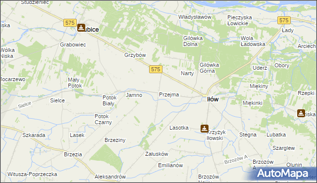 mapa Przejma gmina Iłów, Przejma gmina Iłów na mapie Targeo