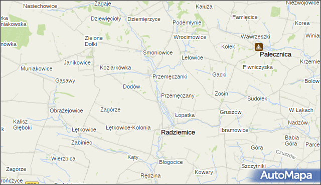 mapa Przemęczany, Przemęczany na mapie Targeo