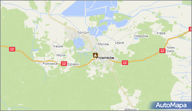 mapa Przemków, Przemków na mapie Targeo