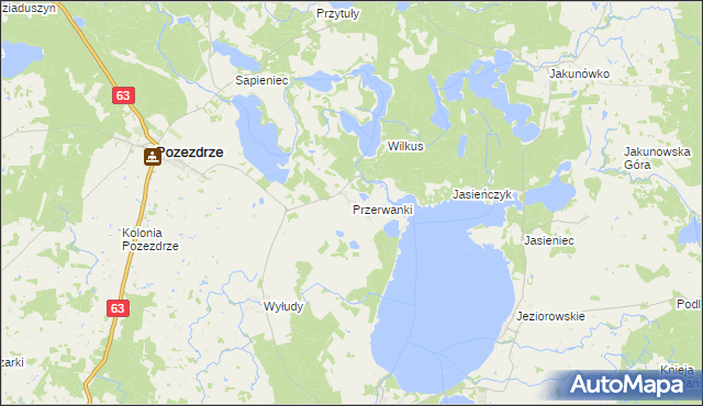 mapa Przerwanki, Przerwanki na mapie Targeo