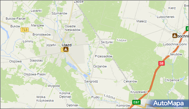 mapa Przesiadłów, Przesiadłów na mapie Targeo