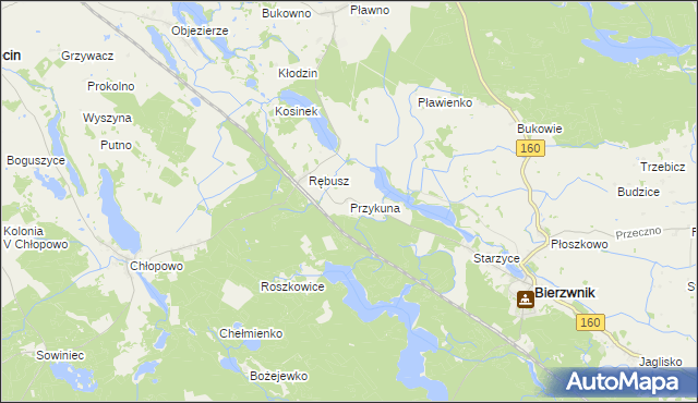 mapa Przykuna, Przykuna na mapie Targeo