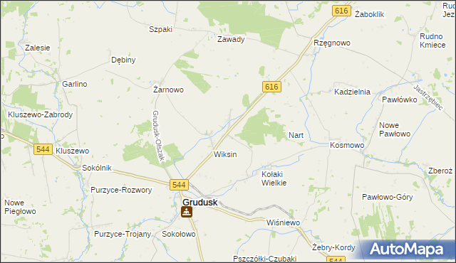 mapa Rąbież Gruduski, Rąbież Gruduski na mapie Targeo