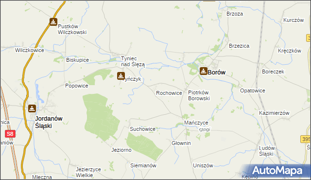 mapa Rochowice, Rochowice na mapie Targeo