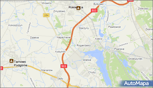 mapa Rogierówko, Rogierówko na mapie Targeo