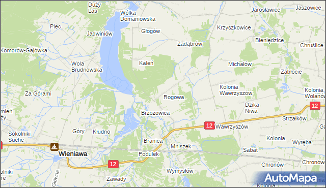 mapa Rogowa, Rogowa na mapie Targeo