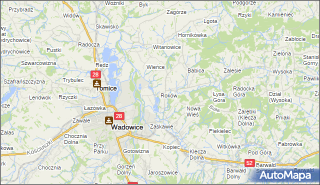 mapa Roków, Roków na mapie Targeo