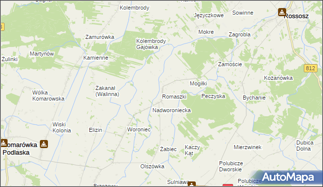 mapa Romaszki, Romaszki na mapie Targeo