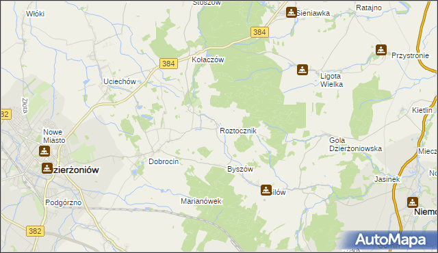 mapa Roztocznik, Roztocznik na mapie Targeo