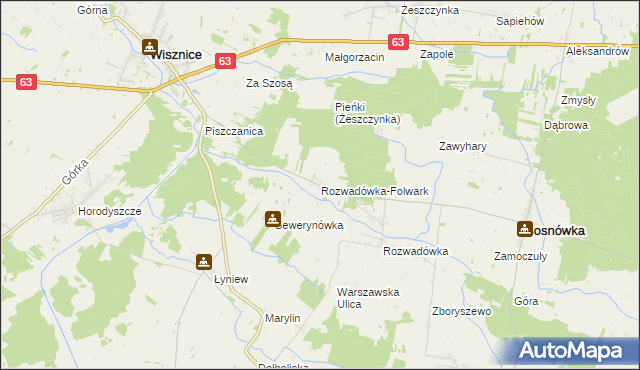 mapa Rozwadówka-Folwark, Rozwadówka-Folwark na mapie Targeo